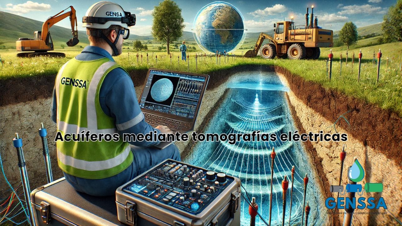 Corte transversal para la detección de agua subterránea por GENSSA