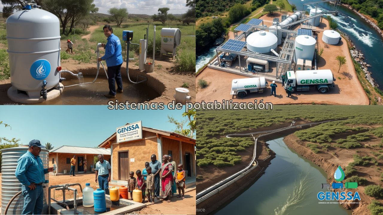 Sistemas de potabilización de agua de GENSSA en comunidades rurales y entornos naturales.