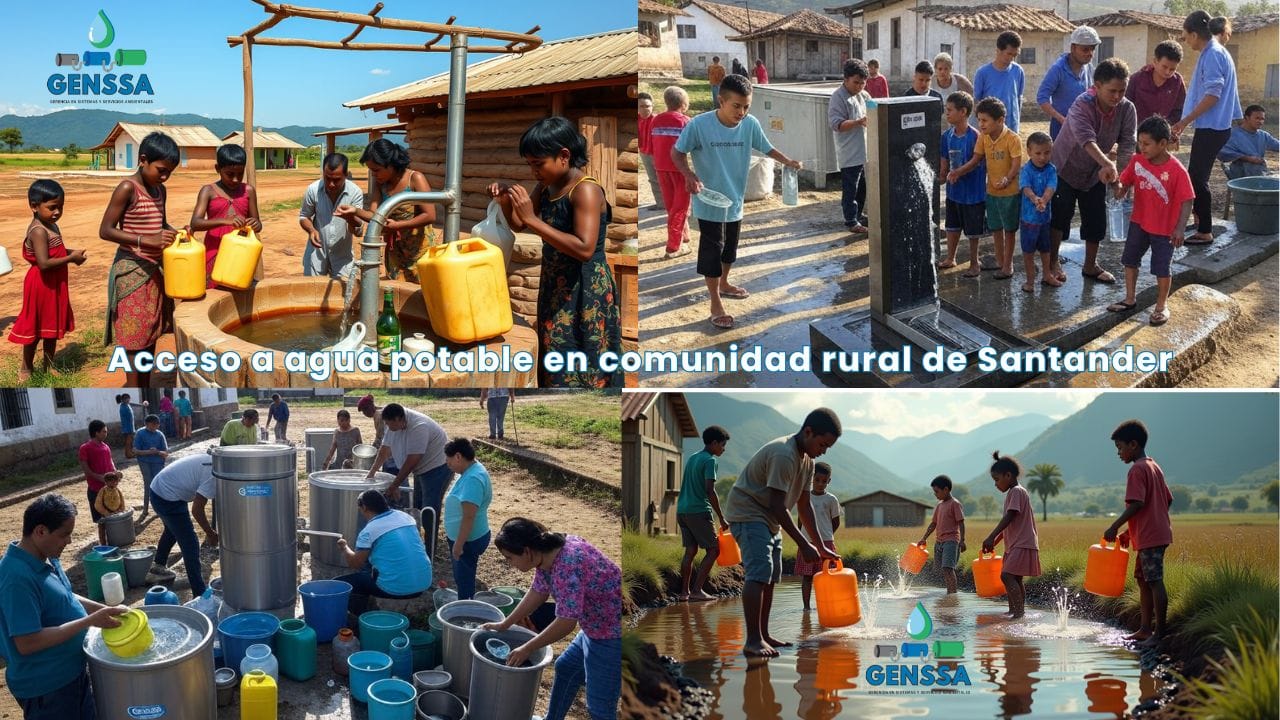 Acceso a agua potable en comunidad rural de Santander con el apoyo de GENSSA