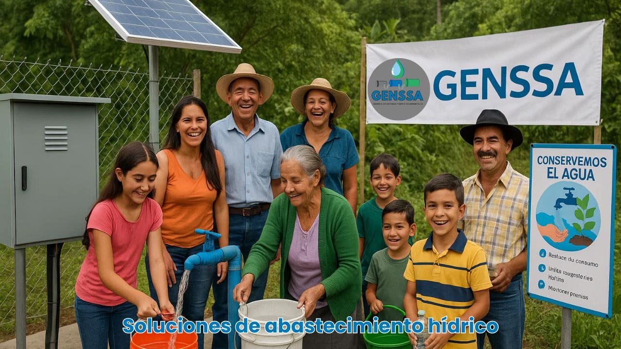 Captación de aguas subterráneas con pozo funcional en comunidad rural colombiana