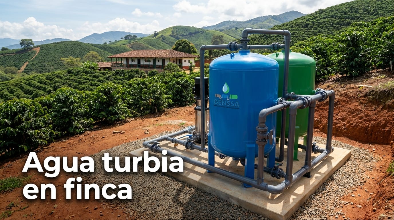 gua turbia en finca - Sistema de filtración profesional GENSSA.