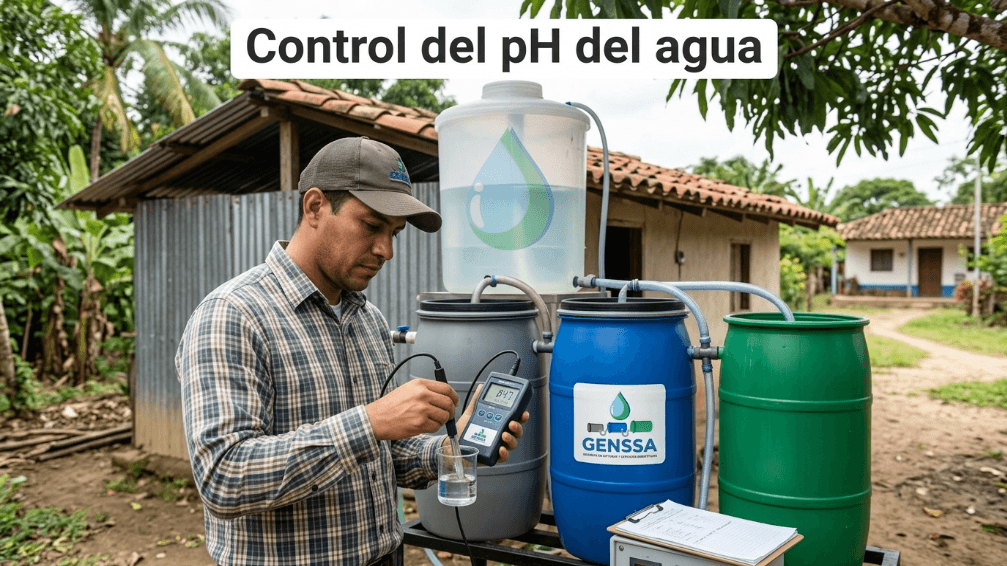 Control del pH del agua en sistema de tratamiento en Colombia