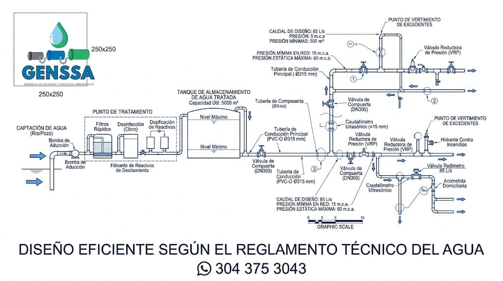 Reglamento RAS 2017 diseño de sistemas hídricos
