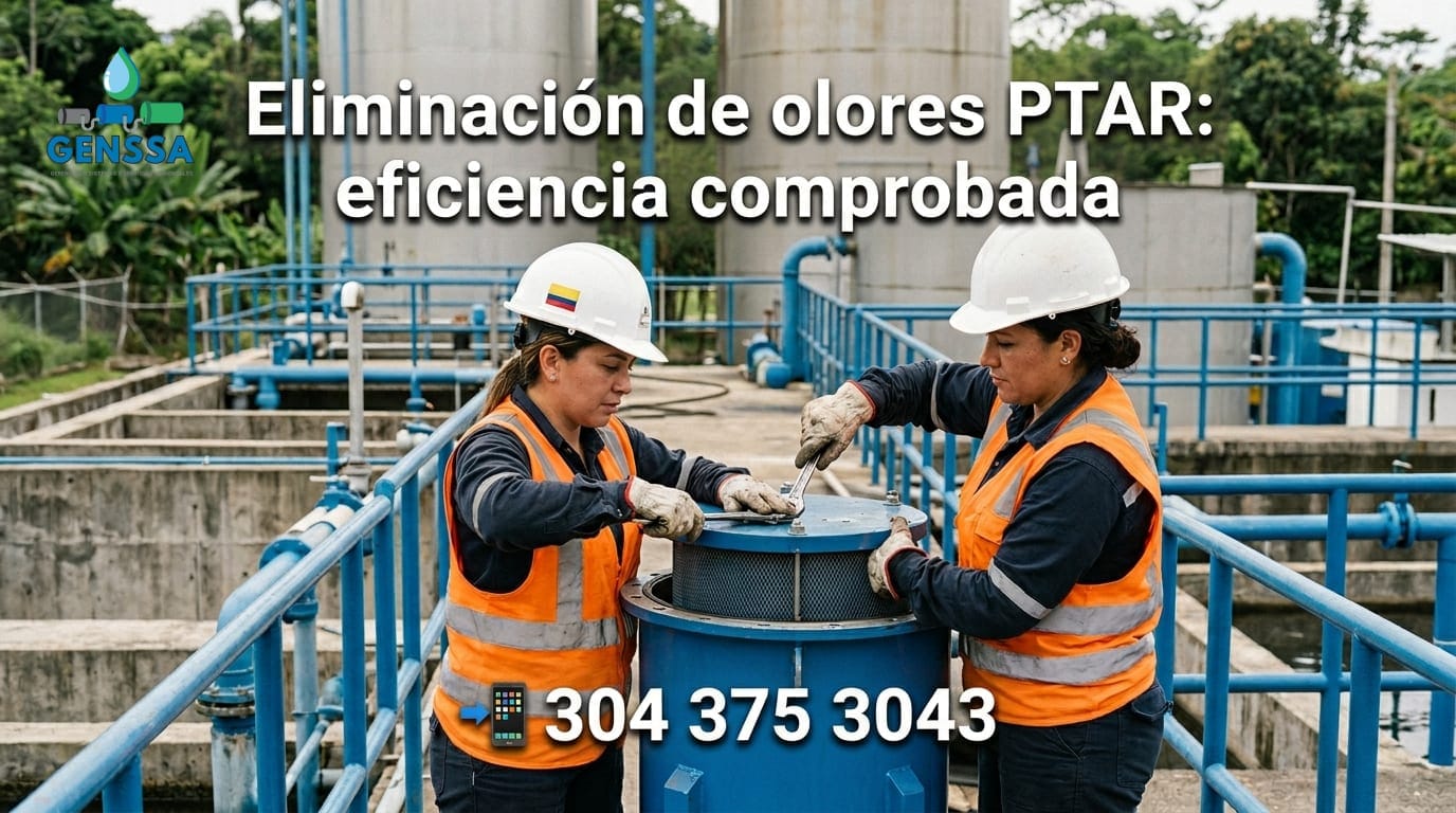 Eliminación de olores PTAR en industria colombiana