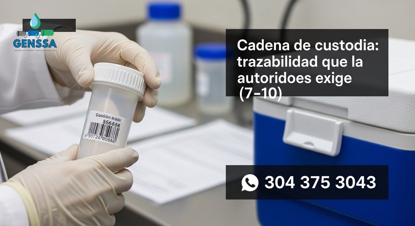 Muestreo de aguas acreditado y cadena de custodia