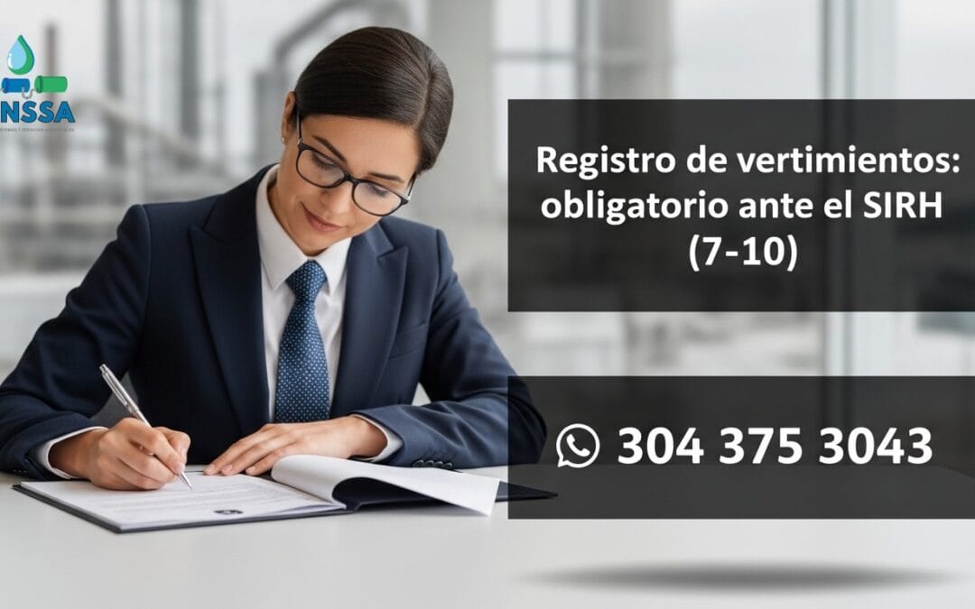 Registro obligatorio de vertimientos: Trámite ante el SIRH