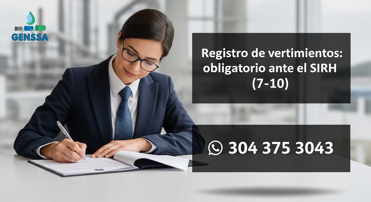Registro obligatorio de vertimientos ante autoridad