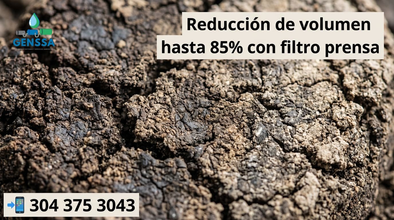 Deshidratación de lodos textiles y filtro prensa
