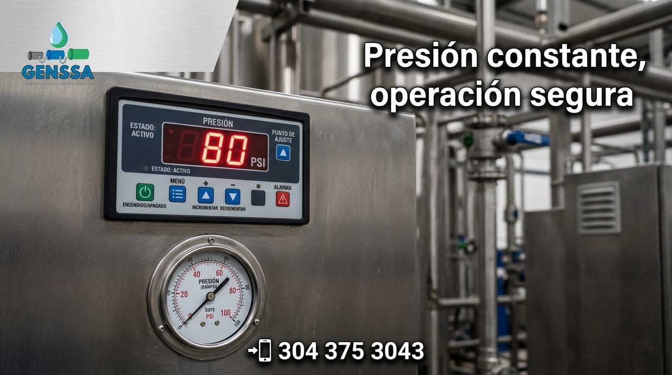 Control de presión en sistemas de bombeo industriales