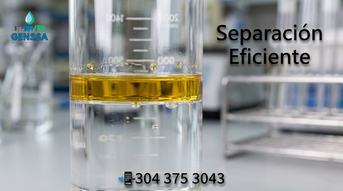 Separación agua-aceite y procesos hídricos